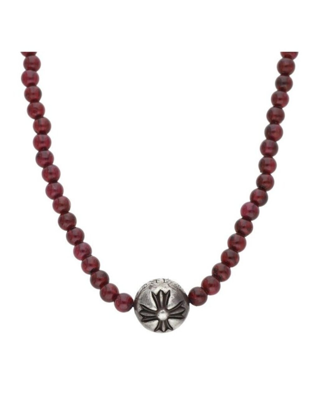 Chrome Hearts 4 Bead Necklace Silver